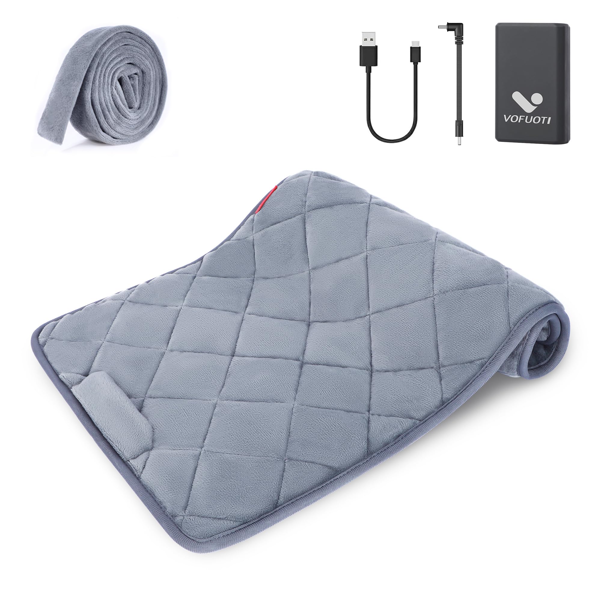 Coussin Chauffant avec 10000 mAh Batterie Sans Fil,2.29lb Gravité 60 x 30cm