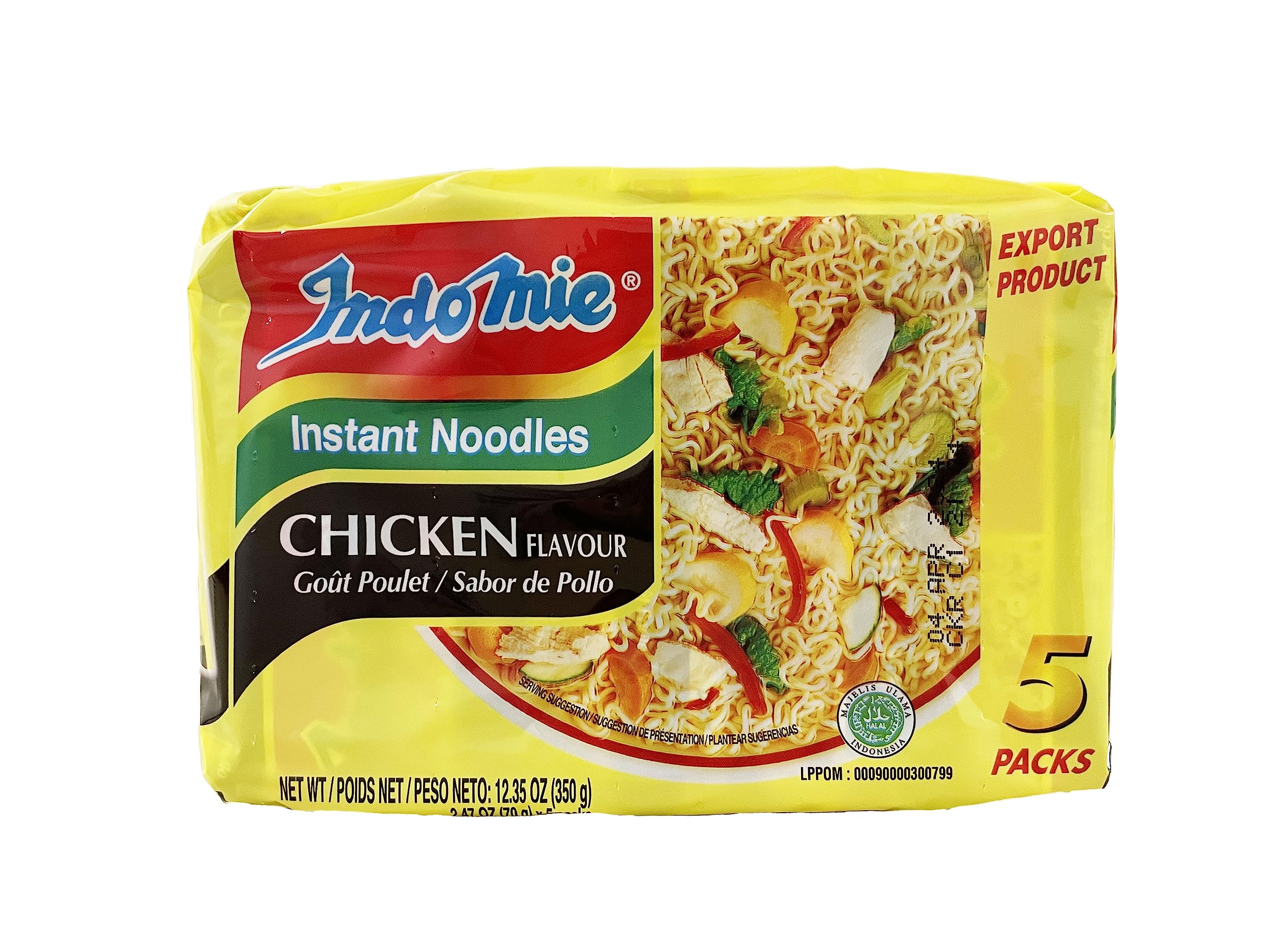Indomie Instant Noodle, Chicken Noodles, Halal Certified, Pack of 30