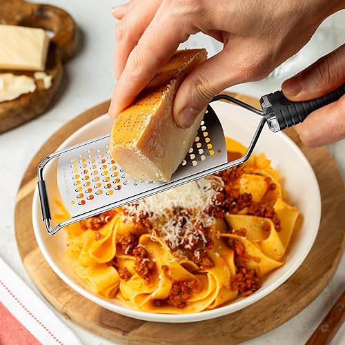 Miniatura 2 de Rallador de queso con mano, ralladores gruesos para cocina, 12 pulgadas, negro