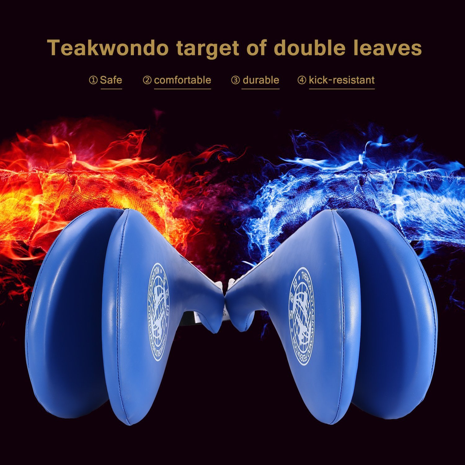 Yosoo 1 par de Taekwondo Doble Pad Target Tae Kwon DO Karate Kickboxing TKD Kicking Pad Picaduras Picaduras Target Training Double Face Pad Pad