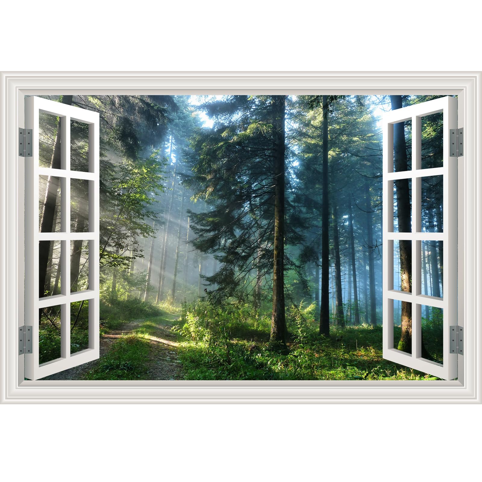 Poster forêt matinale 122x81 cm pour créer un salon nature et relaxant