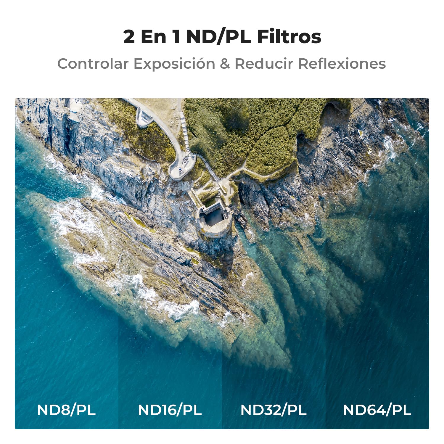 K&F Concept Filtros ND/PL Para DJI Neo - ND8, ND16, ND32, ND64 Con 28 Capas De Revestimiento Nano