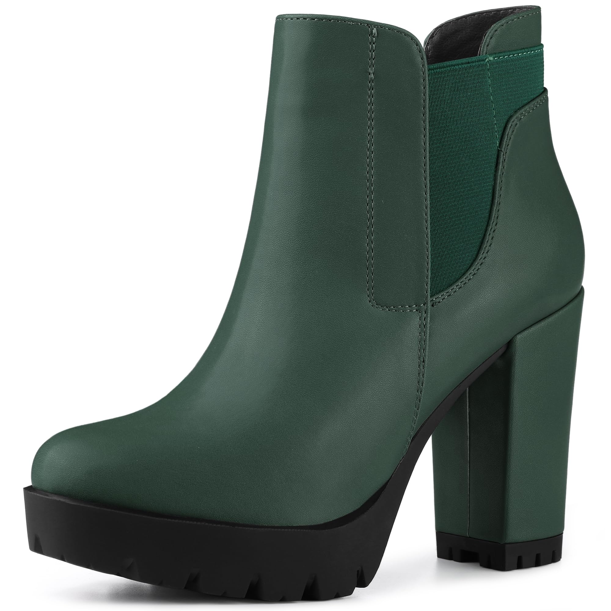 Allegra K Womens Chunky High Heel Platform Ankle Boots
