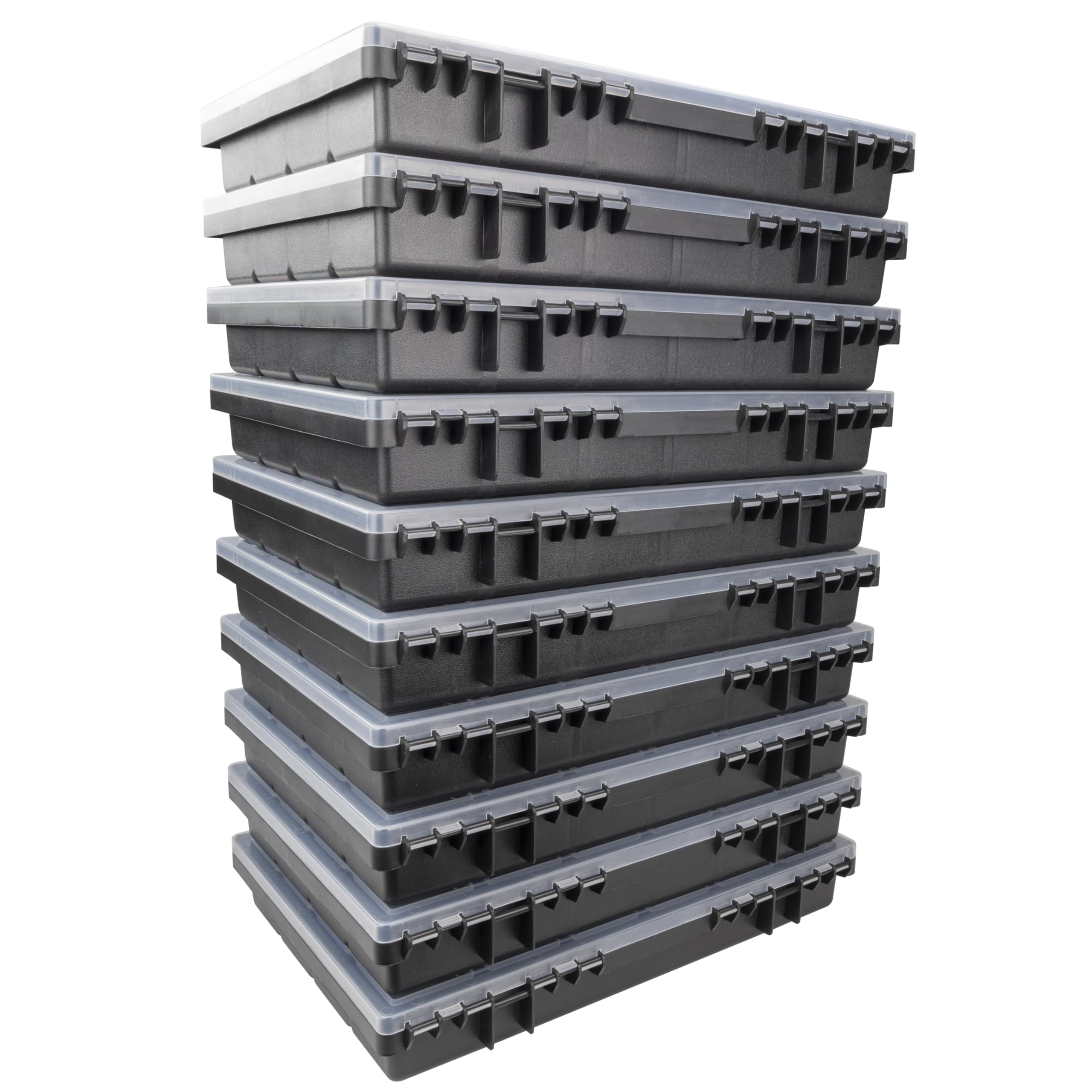 HASKYY Cassetta di assortimento, 10 organizer XL, divisa e impilabile, 345 x 249 x 50 mm