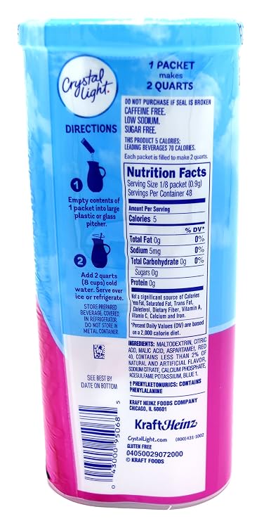Crystal Light Raspberry Ice Flavor Drink Mix - 6 CT