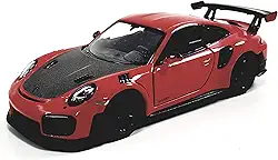 KiNSMART - 2010 Porsche 911 GT2 RS 1:36 Scale 5' Die Cast Metal Model Toy Sports Car Toy (Red)