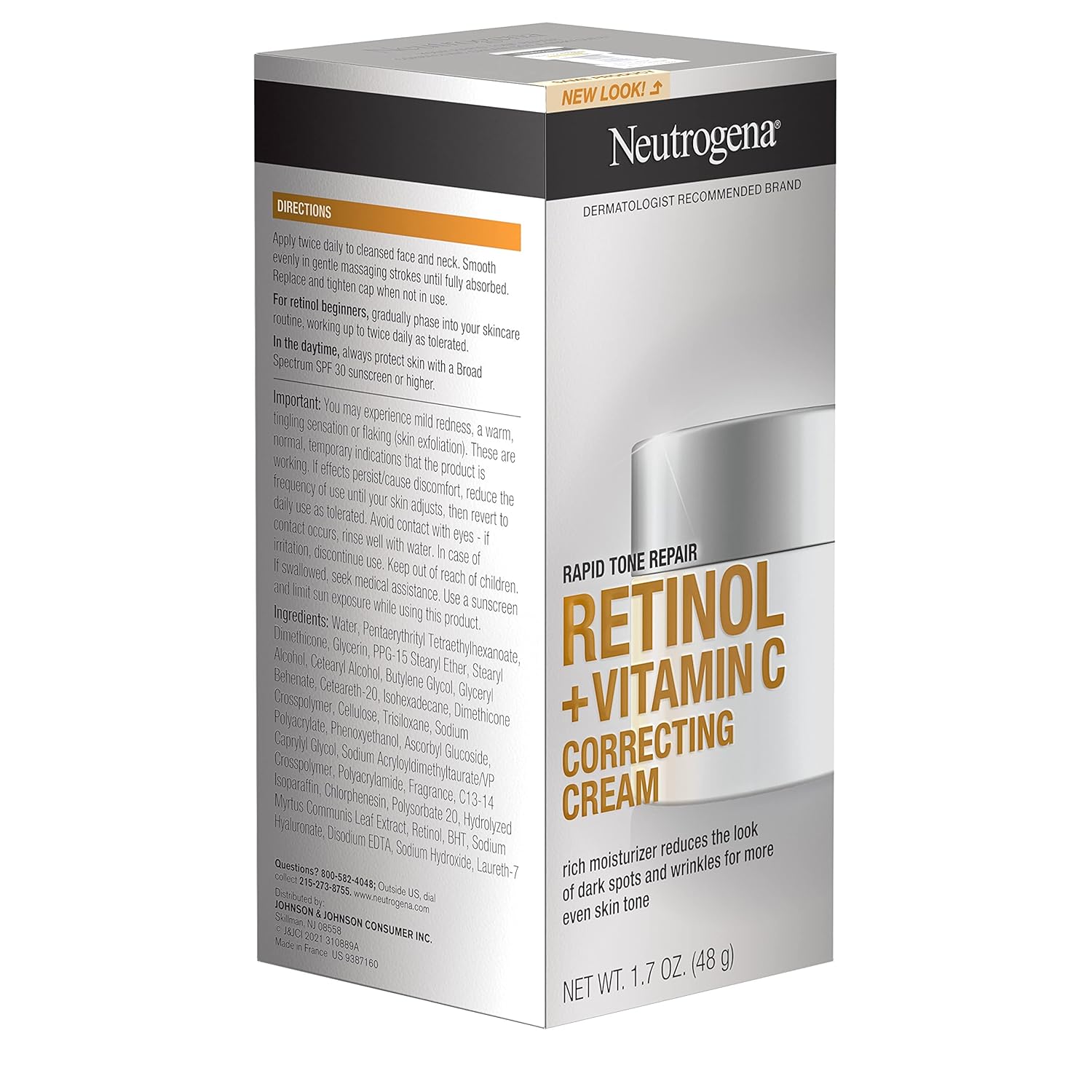 Buy Neutrogena Rapid Tone Repair Retinol + Vitamin C Correcting Cream
