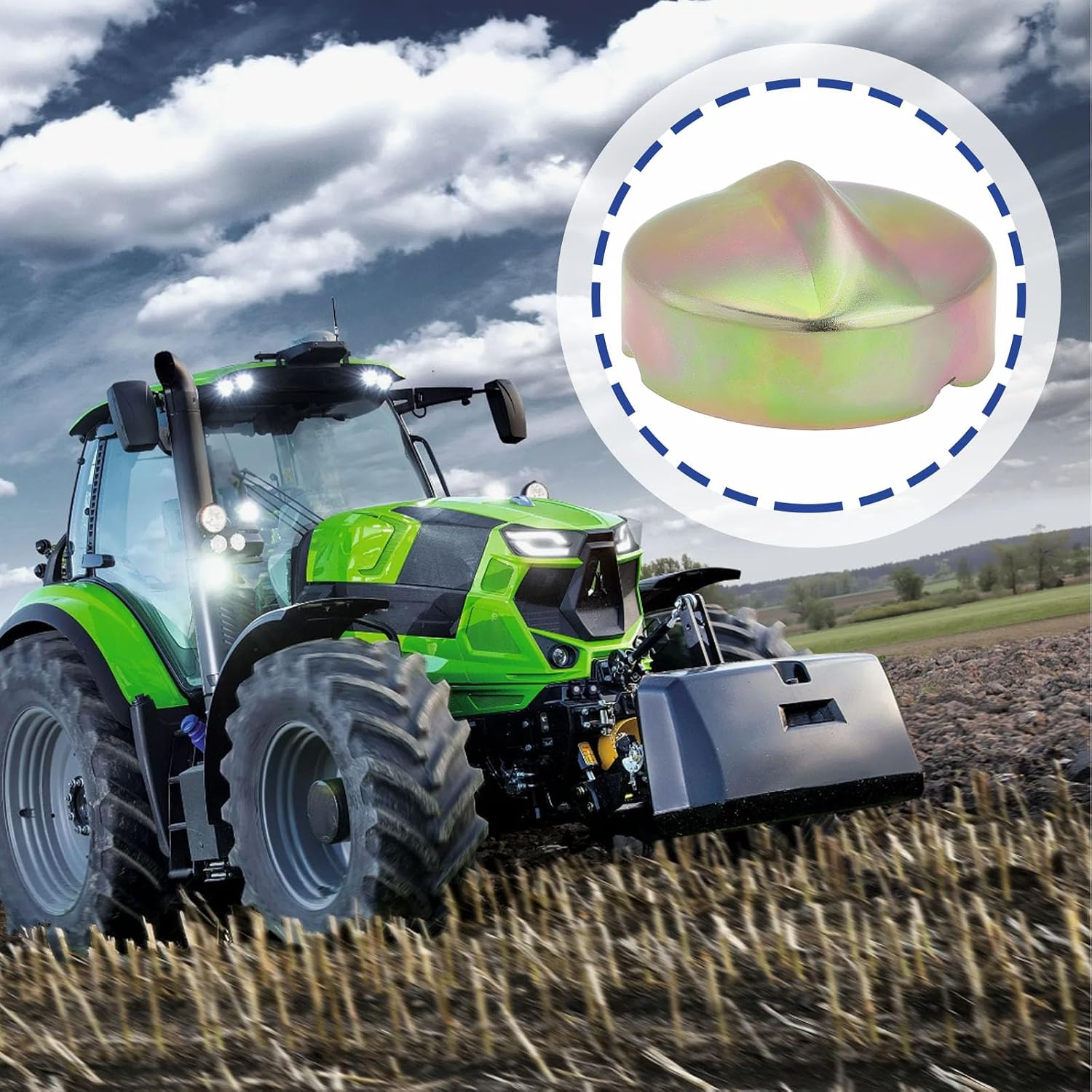 1pc Oil Filler Cap Engine Oil Filler Cap Compatible with Deutz 912/913/914 Engines and DX3 DX4 DX6 Series Tractors, OEM 01236291/01231600