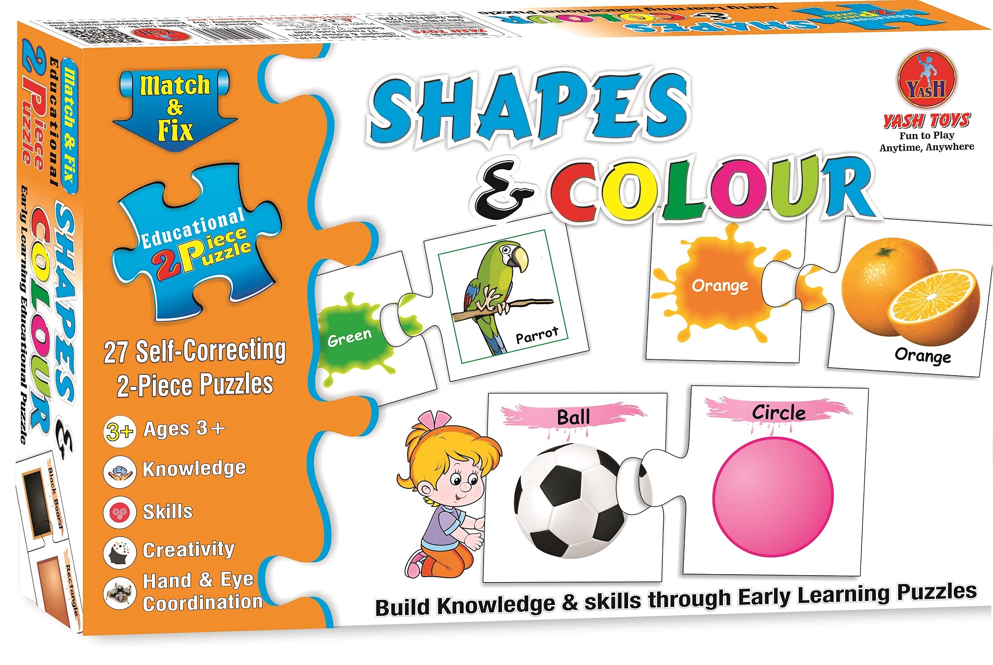 Educational Alphabets Match & fIx 27 Self Correcting 2 Piece Puzzle for Kids (Shapes & Colours) (B098XQ3XRB) Amazon Price History, Amazon Price Tracker