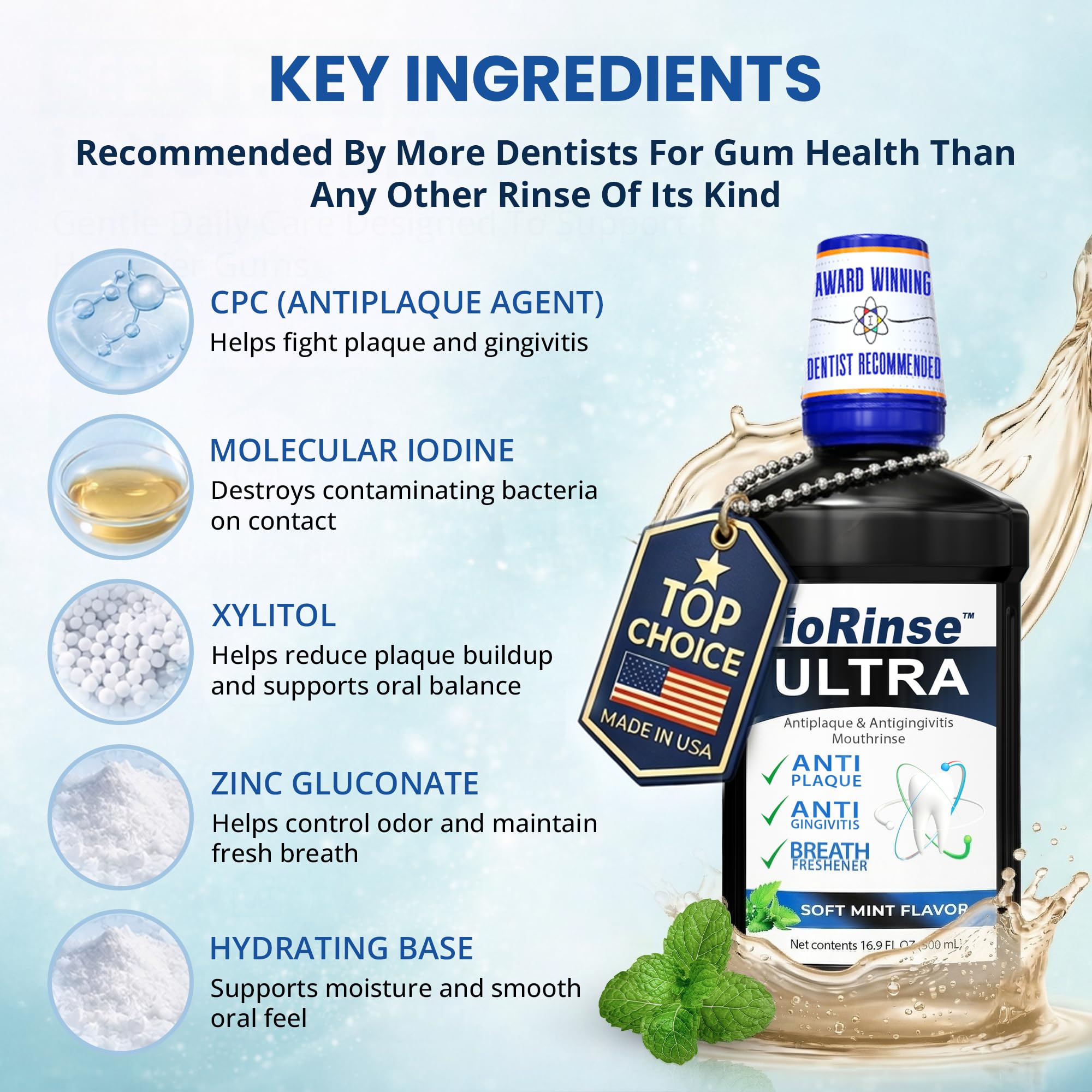 Gingivitis Rinse Snapklik.com : ioRinse Ultra Periodontal Rinse & Gum Mouthwash, Alcohol ...