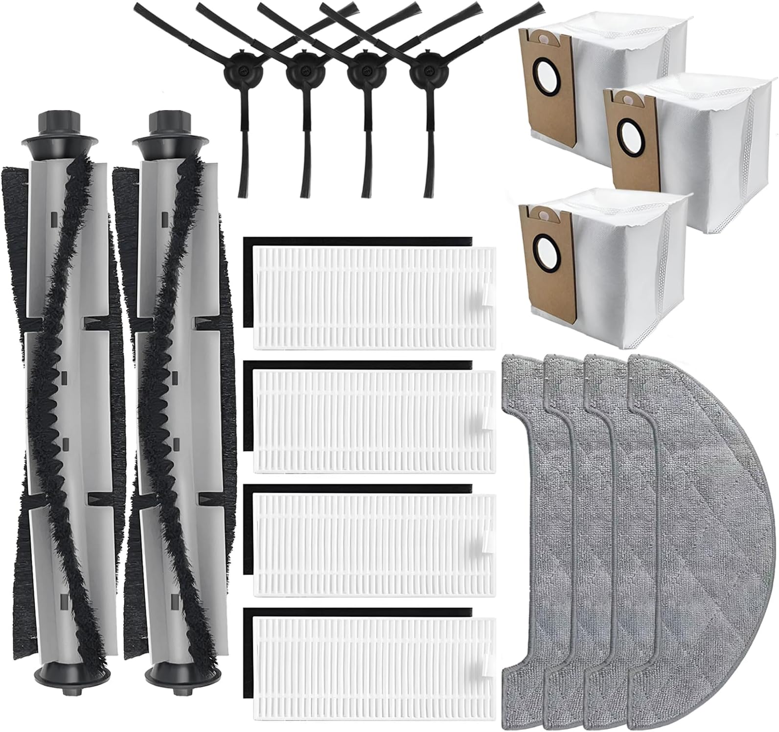 Set 4 Panni Di Ricambio Per Robot Aspirapolvere - Compatibile Con Tikom L9000, Honiture Q6 SE E Altri - Foto 10