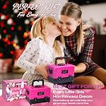 Kit de maquillage - 52 PCS Maquillage sécuritaire et lavable pour les enfants pour fille, Kit de maquillage pour les jeunes filles réelles avec étui cosmétique, Jouets pour les filles 4-12 ans, Cadeaux d'anniversaire pour les jouets princesses