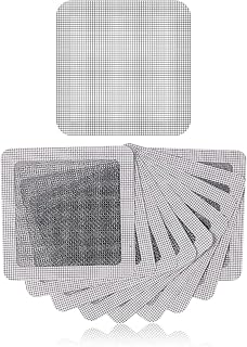 10Pcs Mesh Repair Patch, Self Adhesive Window Screen Repair Kit Gray Screen Door Mesh Repair for Repairing Screen Windows Doors Tent Net(Silver)