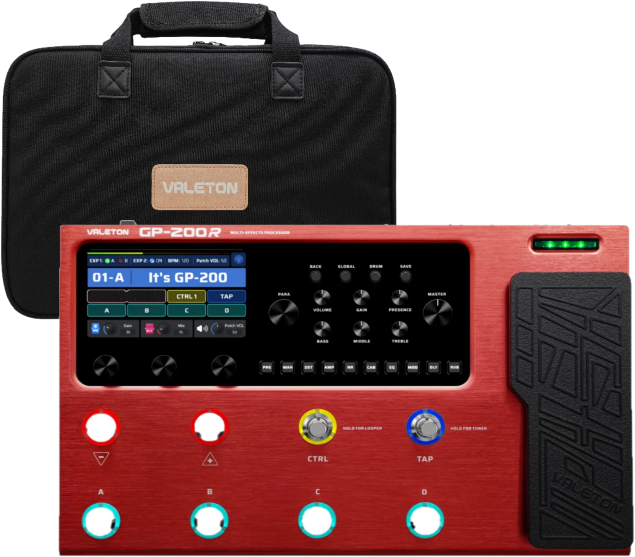 GP200R Multi Effects RED + Gig Bag Black Bundle