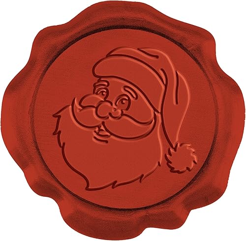 CRASPIRE 50 calcomanías de sello de cera de Navidad, sello autoadhesivo de Papá Noel para sobres rojos, invitaciones de boda, tarjetas,