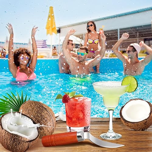 Miniatura 8 de Herramienta de coco Removedor de carne de coco Abridor de coco Raspador de carne de coco