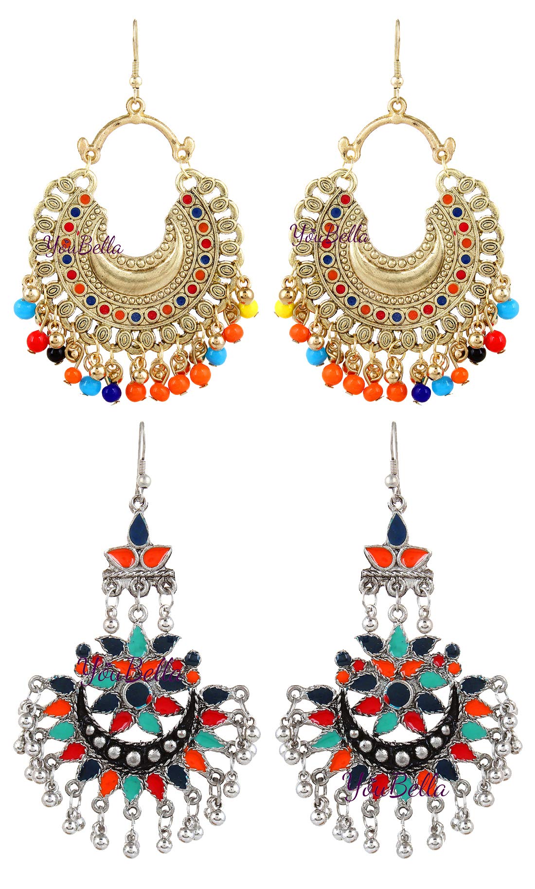 See full amazon price history chart for YouBella Fashion Jewellery Afghani Tribal Gold Plated Multicolour Earrings for Women (Pack of 2) YouBella Fashion Jewellery Afghani Tribal Gold Plated Multicolour Earrings for Women (Pack of 2) (B07C9LX856) Amazon Price History, Amazon Price Tracker