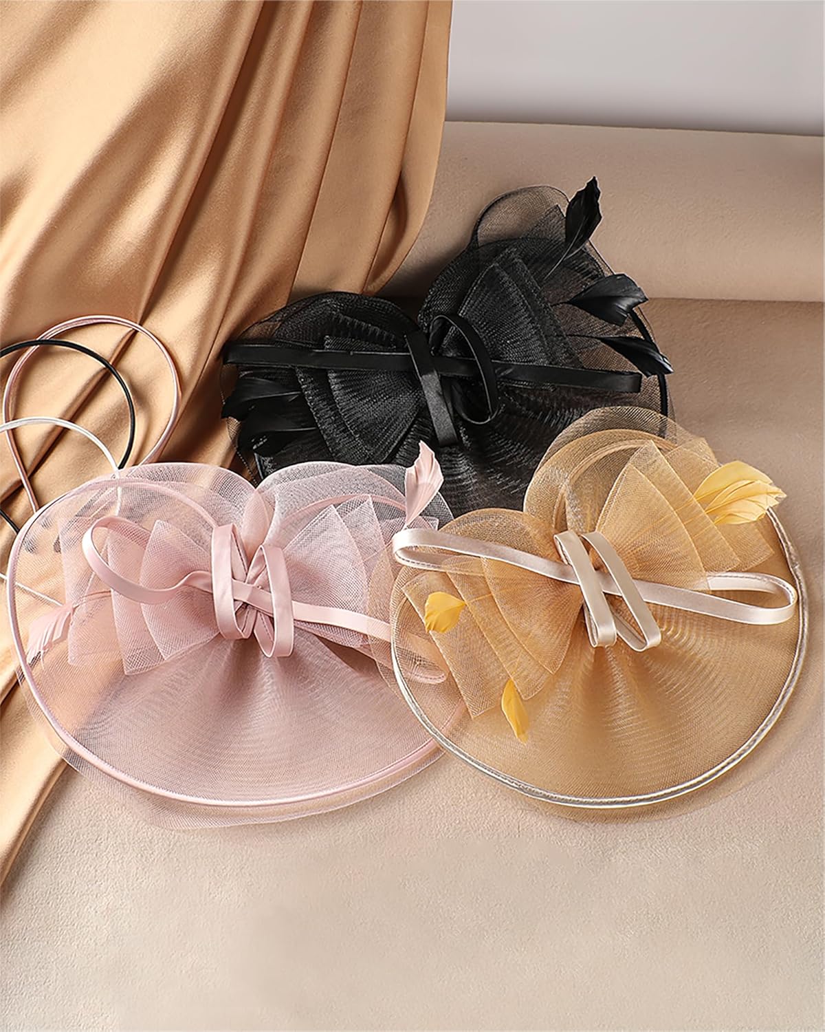 Bow Derby Hats for Women 2026 - Kentucky Tea Party Hat with Hairpin for Woman Prom Event Halloween Renaissance - Image 6