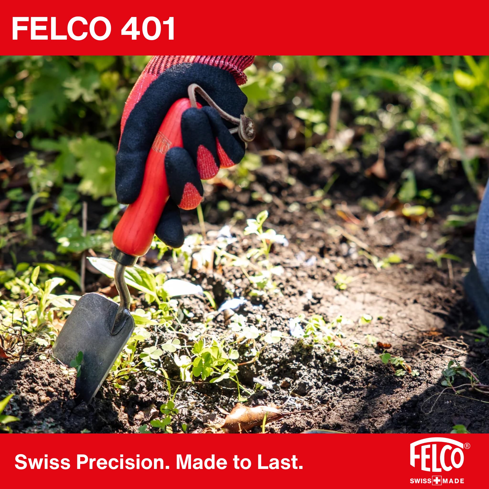 FELCO 2 Forbici da Potatura Professionali Bypass 25 mm per Mano Destra con Trapiantatore Manuale FELCO 401 in Acciaio al Boro