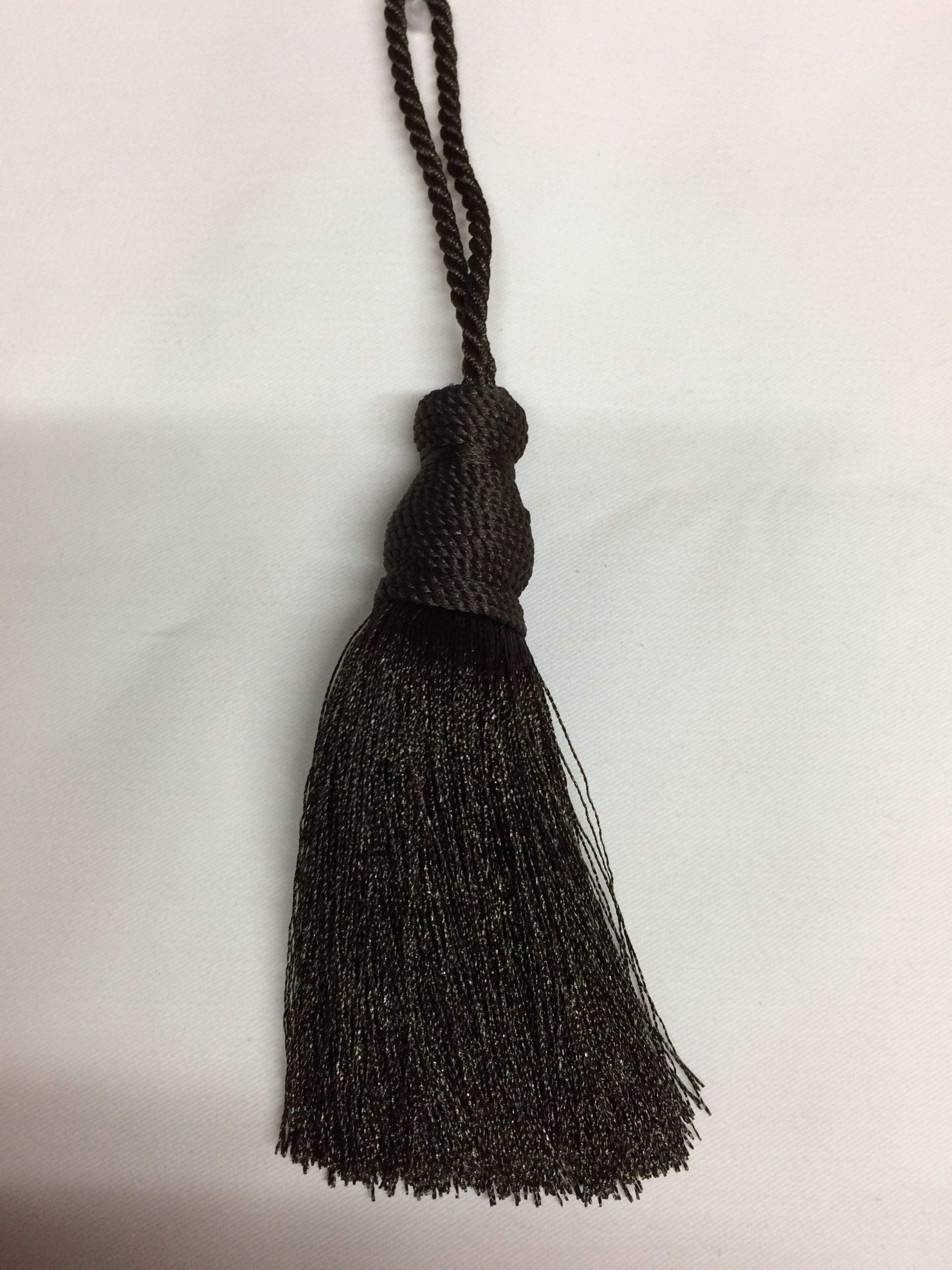 Key Tassels Brown Designer Cushion & Curtains 12Cm