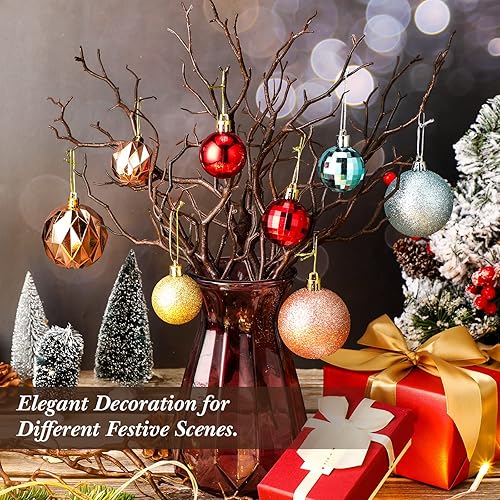 Miniatura 5 de Geosar Ramas pequeñas de Manzanita de 13.8 pulgadas, ramas artificiales de plástico, ramas de árbol en forma de cuerno, ramas decorativas para el