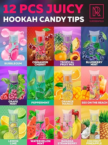 Miniatura 3 de Candy Hookah Tips  12 piezas que brillan en la oscuridad Jolly Tips  Puntas de cachimba envueltas individualmente accesorios de chupeta  12