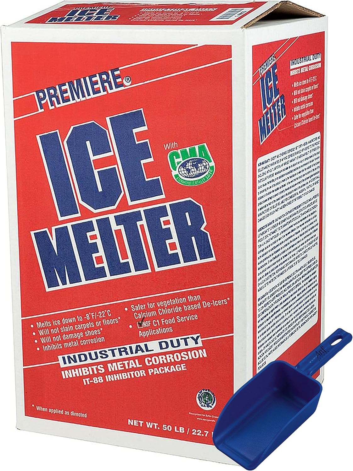 ANF BRANDS 50 LB Granular Ice Melt Pellet, Fast Acting Ice