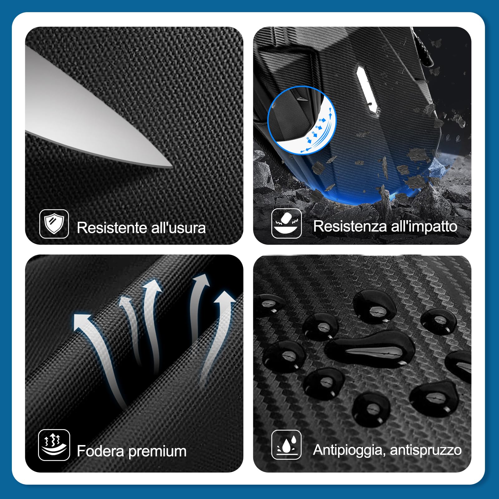 ISEYOU Marsupio da Gamba per Moto, Borsa Gamba Moto per Uomo & Donna in EVA con Multitasche Borsello Multifunzione per Escursionismo, Campeggio, Arrampicata, Ciclismo, Pesca, Corsa