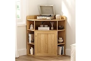 Corner Storage Cabinet with USB Ports and Outlets: A Space-Saving Solution