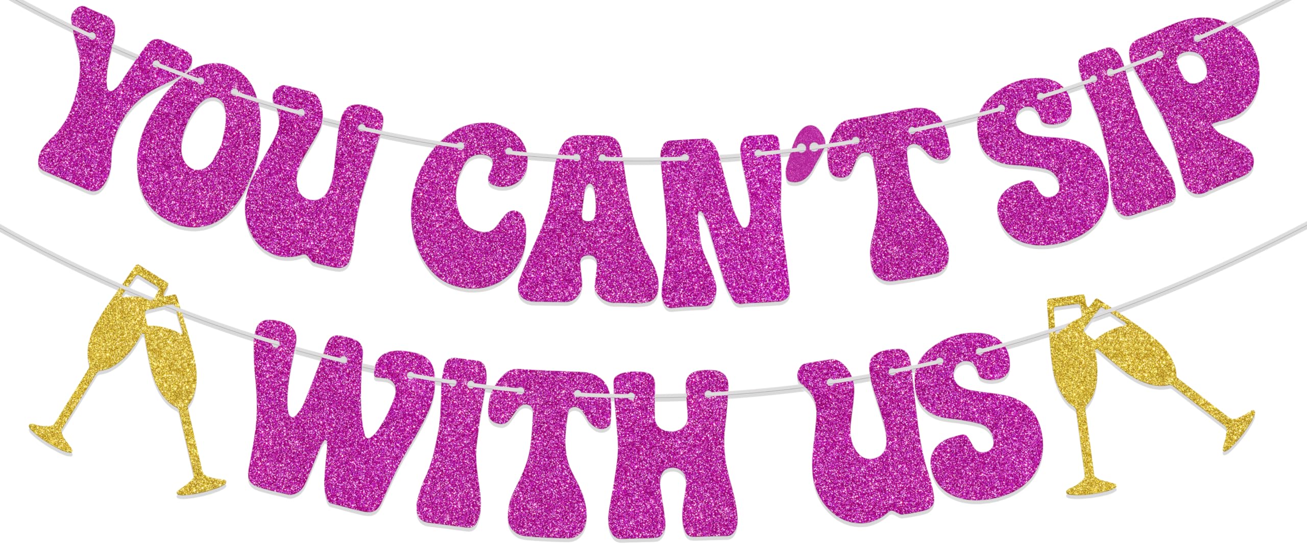 You Can't Sip With Us Banner - Mean Girls Party Decorations - Girls Night Decorations Rose Red