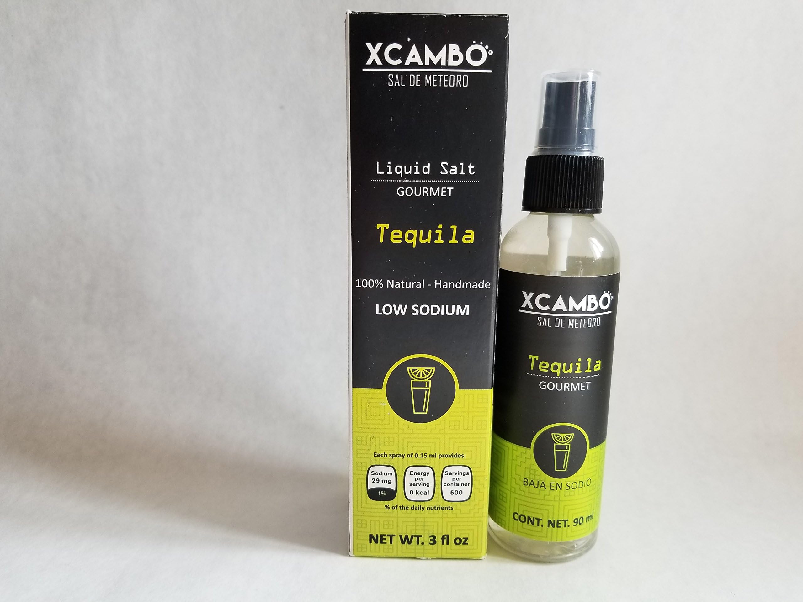 Xcambo Mayan Gourmet Low Sodium Liquid Salt Spray (Tequila) for Drinks, Finishing Dishes, and Enhancing Flavor