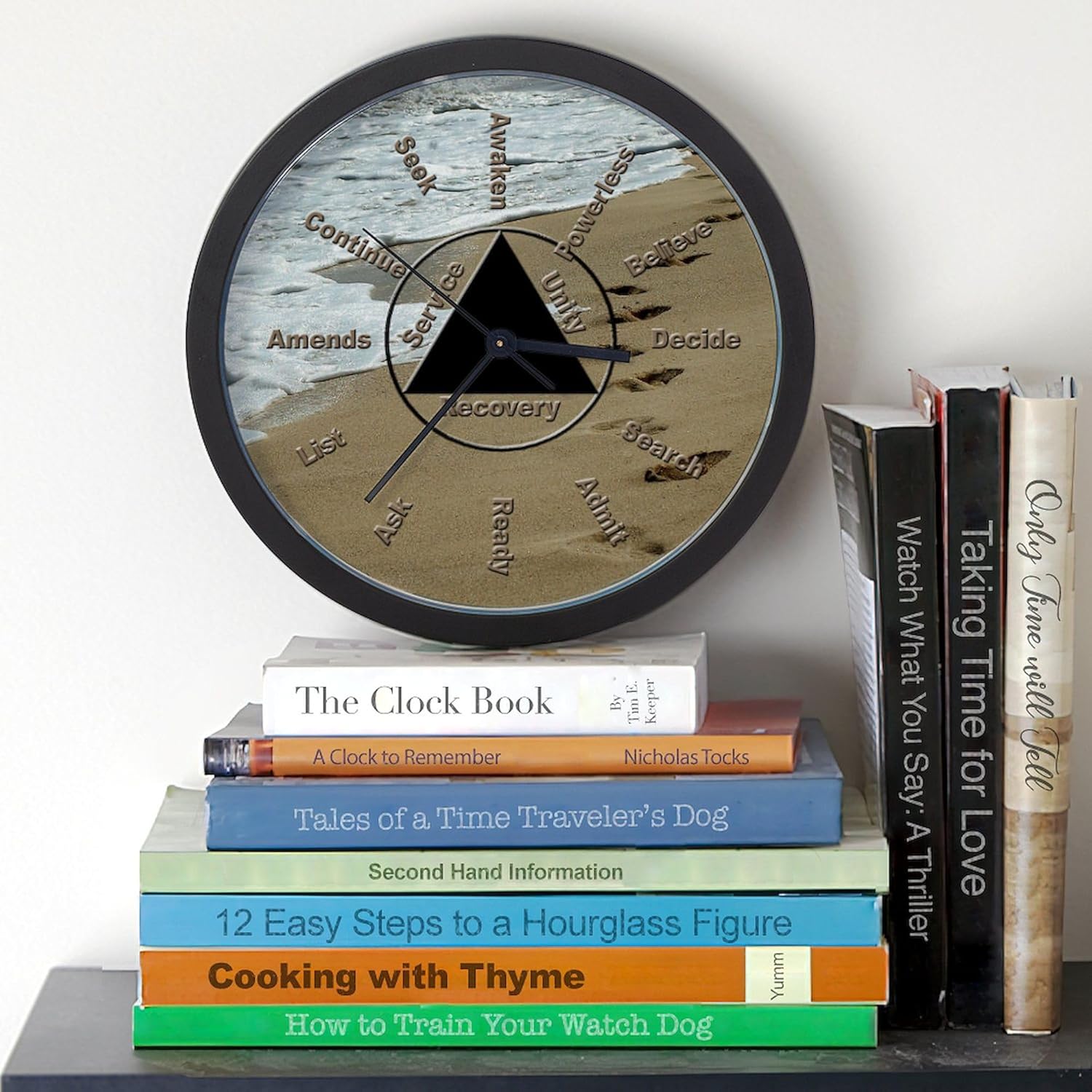 CafePress Twelve Steps 10" Wall Clock for Livingroom, Kitchen, or Office