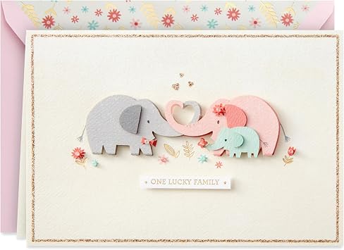 Hallmark Signature Mothers Day Card to Wife Lucky Family 799MBC1029