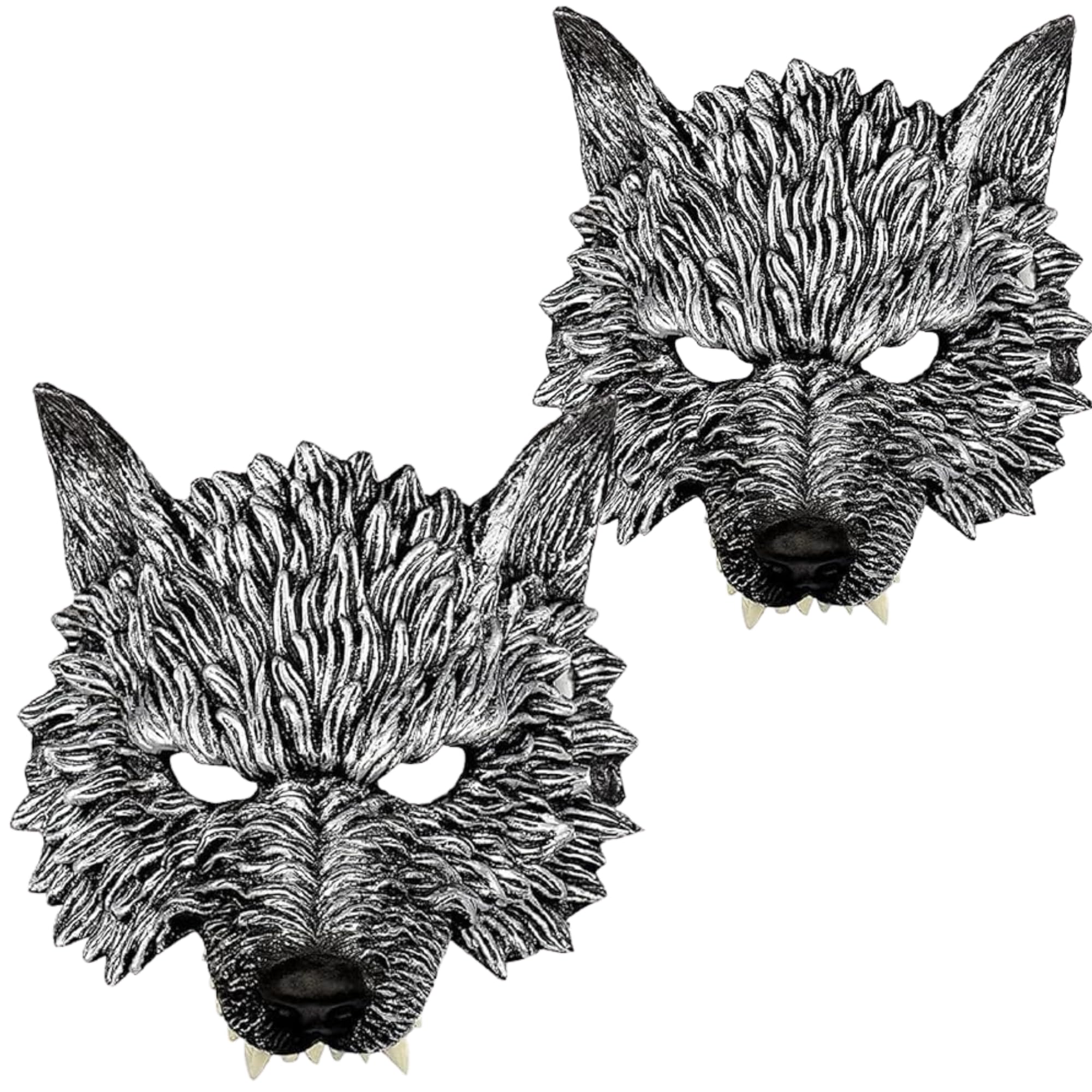 Fartoni X2 Mascara Lobo O Careta Lobo. Mascara Niño Hombre O Careta Hombre Lobo Niño. Terror O Miedo Para Halloween. Accesorios Para Disfraces Para Niños.