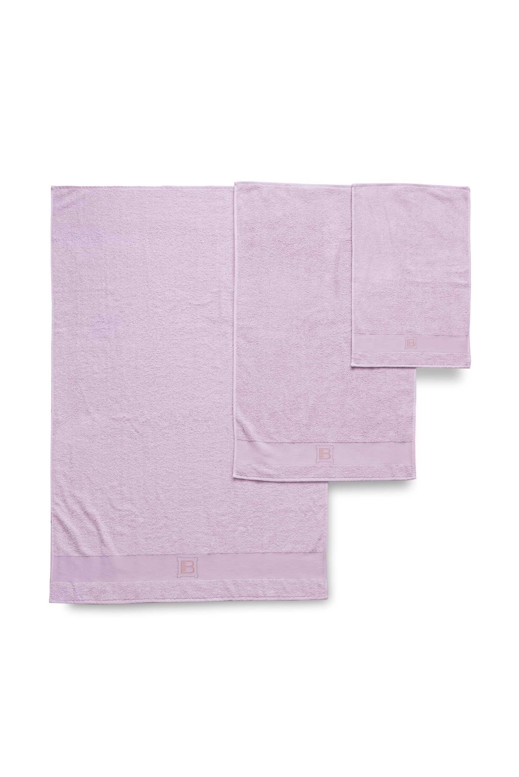 hermet Laura Biagiotti, Set Asciugamani Bagno 3 Pezzi Tinta Unita, 100% Spugna Di Cotone, Telo Bagno + Asciugamano Viso + Asciugamano Ospite, In Scatola