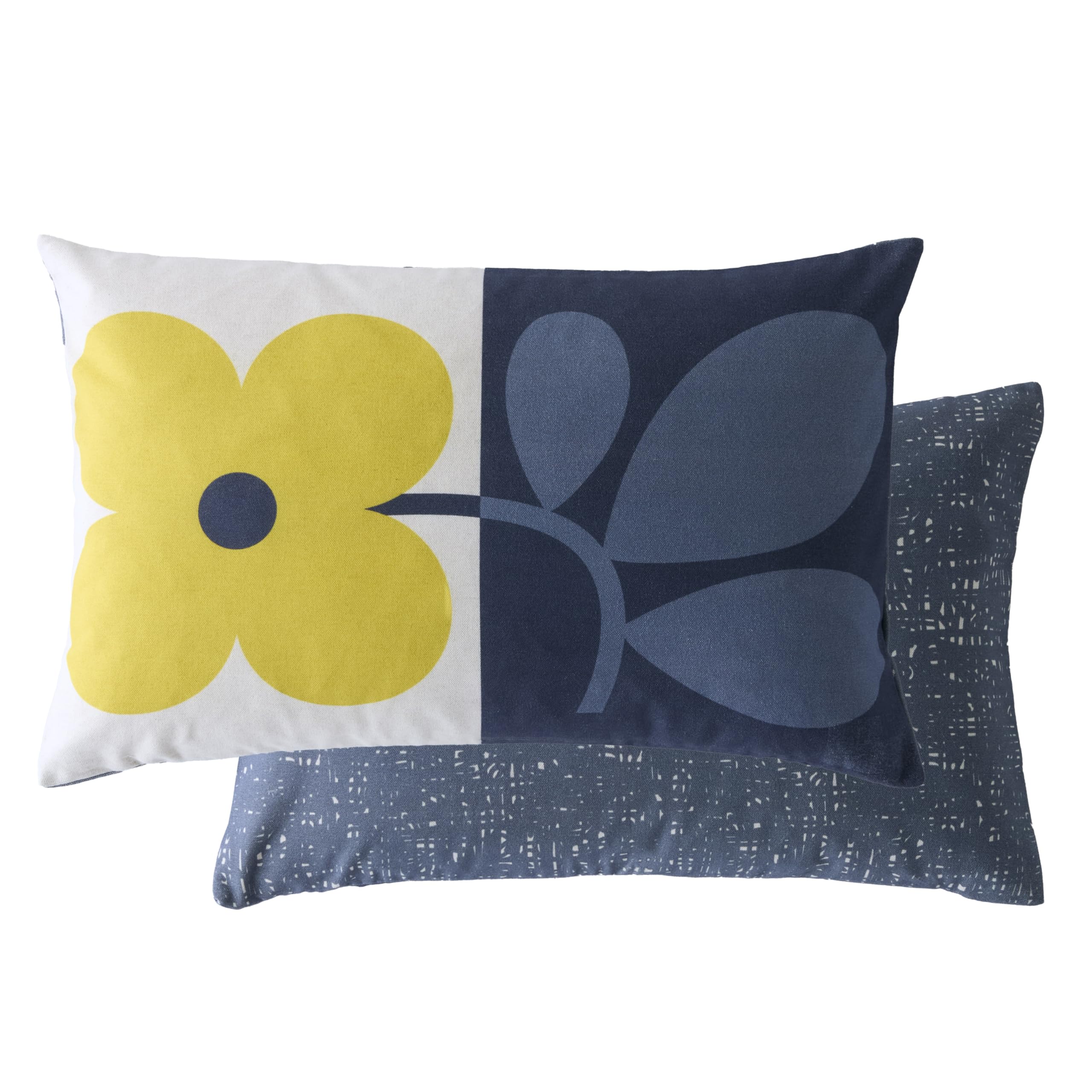 Orla Kiely Dandelion Denim Floret Microfibre Filled Cushion – (40Cm X 60Cm)
