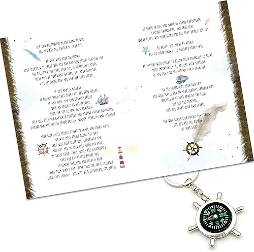 Miniatura 3 de Smiling Wisdom - Old World - Tarjeta de felicitación y recuerdo con texto en inglés «You Are The Author of Your Life» («You Are The Author of Your