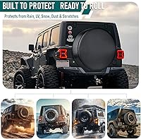 Vista 2 de AmFor - Cubierta de neumático de repuesto, protectores de neumáticos impermeables, ajuste universal para Jeep, Trailer, RV, SUV, camión y muchos
