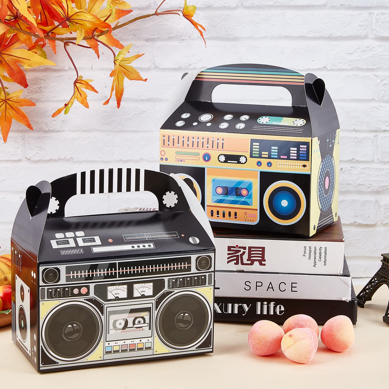24 Scatole Bomboniere Anni 80-90 - Tema Boombox Retrò, Per Feste Hip Hop E Compleanni - Foto 7