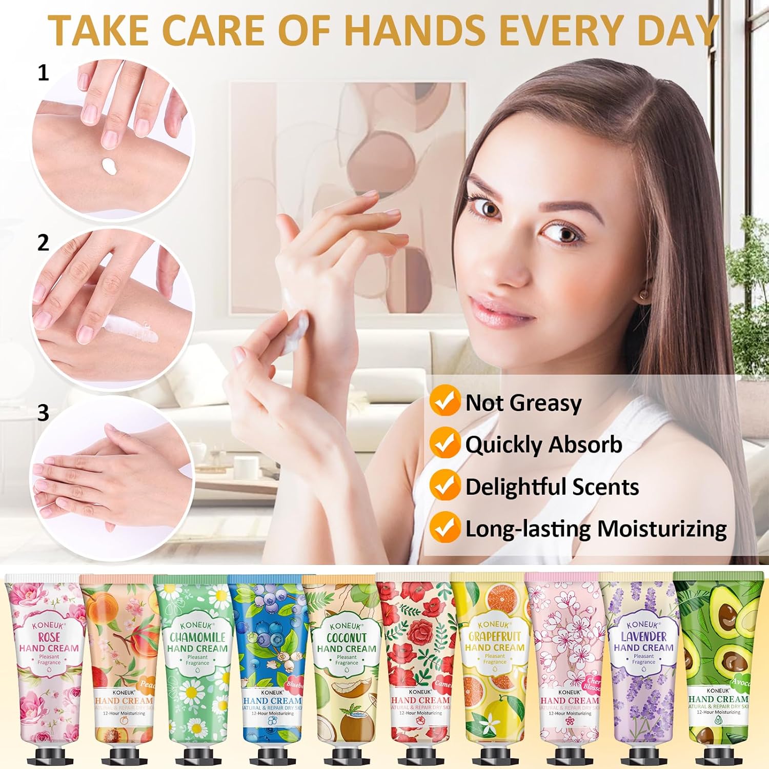 64 Pack Moisturizing Hand Cream Set, Valentines Day Gifts for Her, Bulk Hand Lotion Travel Size for Dry Cracked Hands, Mini Hand Cream for Mom Gifts, Gifts for Mom, Thank You Gifts - Image 4