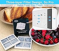 Vista 4 de Filtro de aire para refrigerador LG de repuesto para LG LT120F, ADQ73214402, ADQ73214403, ADQ73214404, ADQ73334008, LMXS30776S y para Kenmore Elite