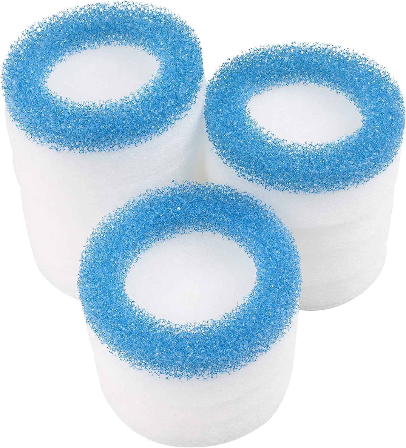 Fein und Blau Filterschwamm Passend für Eheim 2616320 Ecco Pro 130/200/300(3 Blau + 12 Weiß)
