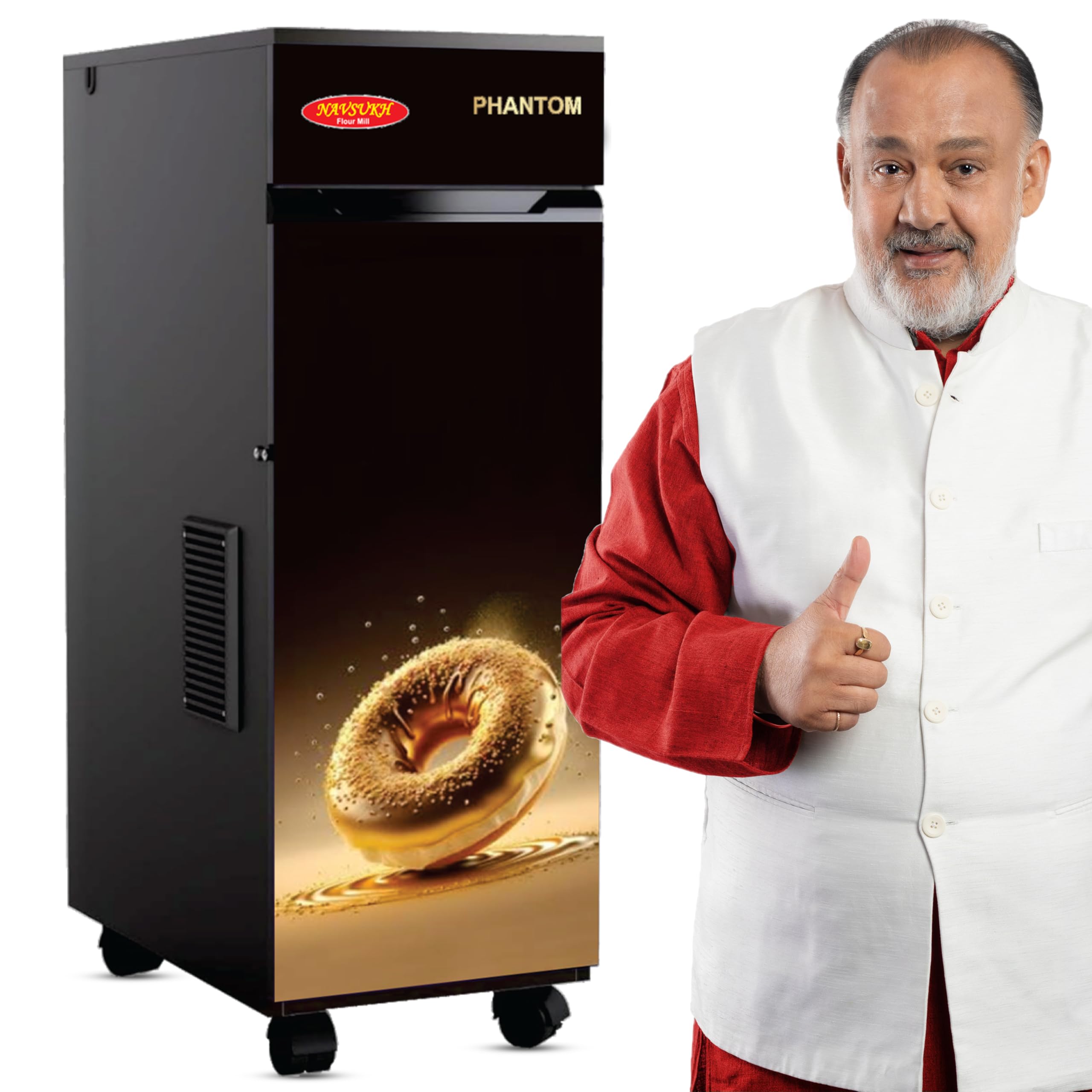 NAVSUKH Phantom XL Flour Mill with 7 KG Hopper, Atta Chakki with Stainless Steel Grinder, Hopper and Cotainer, Gharghanti with Free Cover and Accessories-image-24