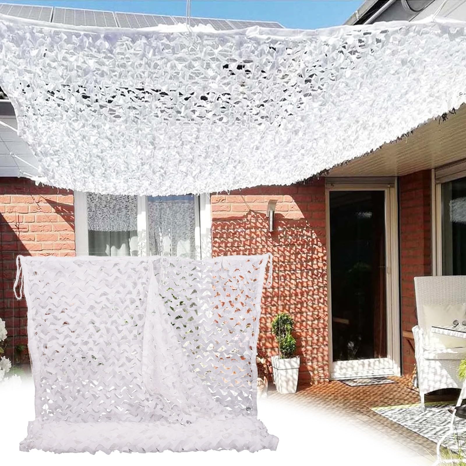 Filet de camouflage militaire blanc 10x10m pour la chasse