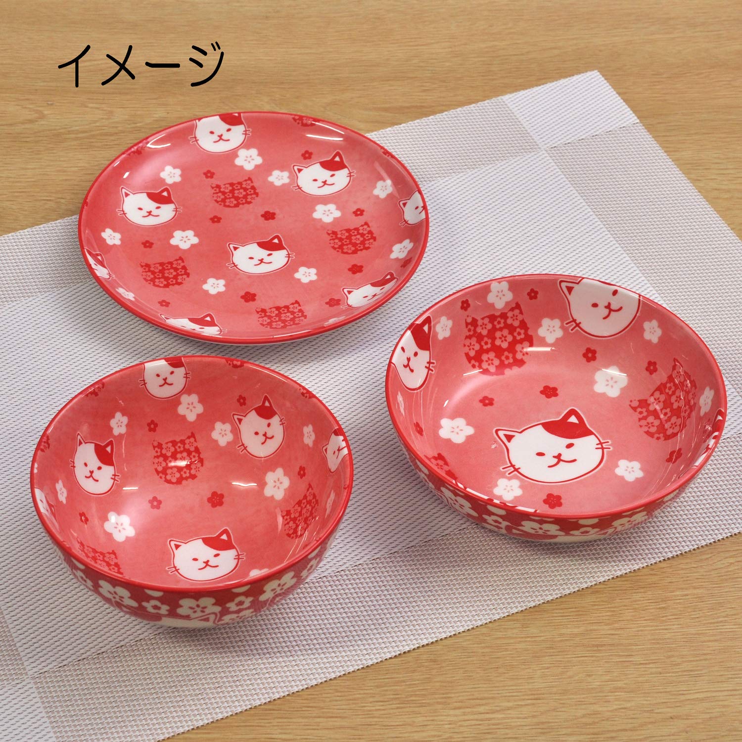 Amazon.co.jp: シーナカーサ(Shina Casa) 中鉢 和柄ねこ 浅