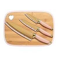 Paris Hilton Reversible Bamboo Cutting Board and Cutlery Set