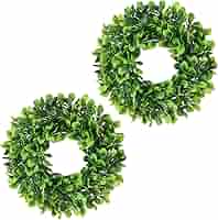 Buchsbaum-Kerzenring 15,2 Cm - Grüner Kranz Für Stabkerzen