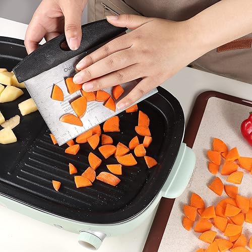 Miniatura 7 de Ourokhome Cuchillo raspador de masa de pastelería y estante de secado de pasta plegable, plástico sin BPA y acero inoxidable 430, herramienta de