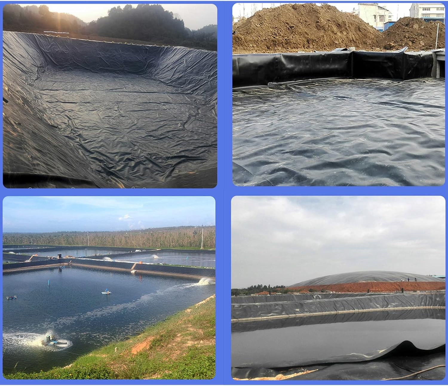 0.4MM Pond Liner, Pond Liner Pond Skins Black Waterfall Backyard Koi Pond Liner,for Fish Pond, Garden Pond, Koi Ponds, Water Gardens, and Fountains (Size : 6x8m/236.2x314.9in)