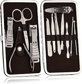 مجموعة ادوات للعناية باظافر اليدين والقدمين، تتضمن قصافة اظافر واداة لتنظيف الاذن، وجميع هذه الادوات مصنوعة من الستانلس ستيل , عدد 1